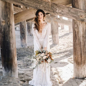 beach wedding dress inspo
